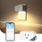 Linkind - Smart Plug with LED Night Light, Matter Compatible, Works with Alexa, Google Home, Apple Home, 1 Pack - White-Front_Standard