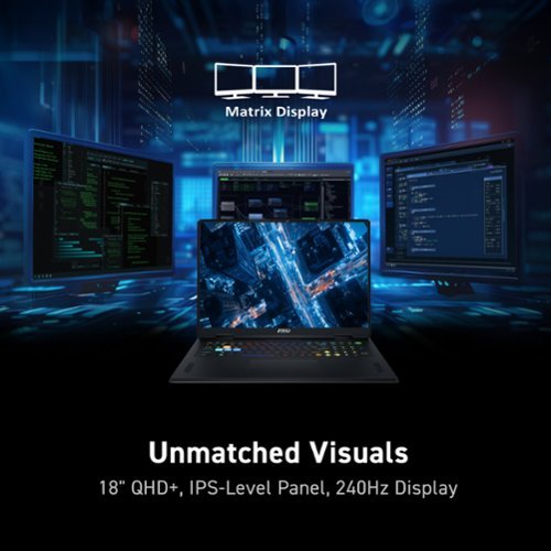 MSI Vector A18 HX AI 18 240Hz QHD+ Gaming Laptop - AMD R9-9955HX - GeForce RTX 5080 - 32GB Memory - 1TBSSD - Cosmo Gray WORLDWIDE DELIVERY