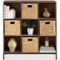 Best Choice Products - Elevated 9-Cube Storage Organizer, 11in Shelf, Bookcase, Display Shelf, w/ Metal Legs - Walnut-Front_Standard