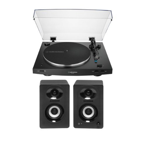 Audio-Technica - Audio Technica AT-LP3xBT Automatic Wireless Belt-Drive Turntable (Black) Bundle-Front_Standard 