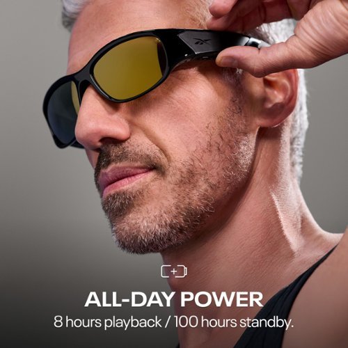 Lucyd Reebok Nitrous Smart Eyewear Powered by Lucyd - Black/Gold GLOBAL SHIPPING