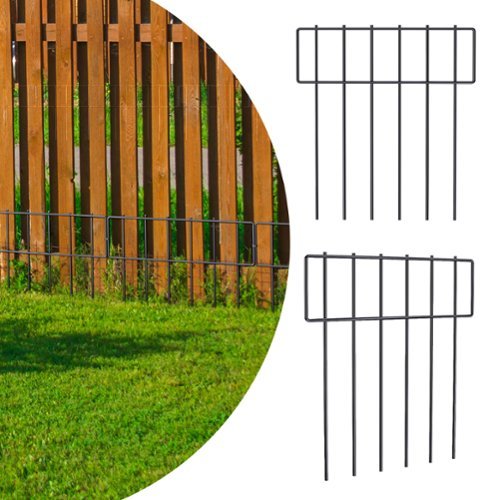 Oumilen - 19 Pack Animal Barrier Fence 17 in(H) X 20 Ft(L) Decorative Garden Fence Border-Front_Standard 