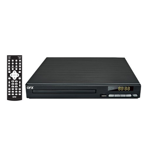 QFX - 1080p Full HD DVD/CD Multimedia Player VP-110, FM Radio, Progressive Scan, HDMI, CD MP3 Conversion, Remote - Black-Front_Standard 