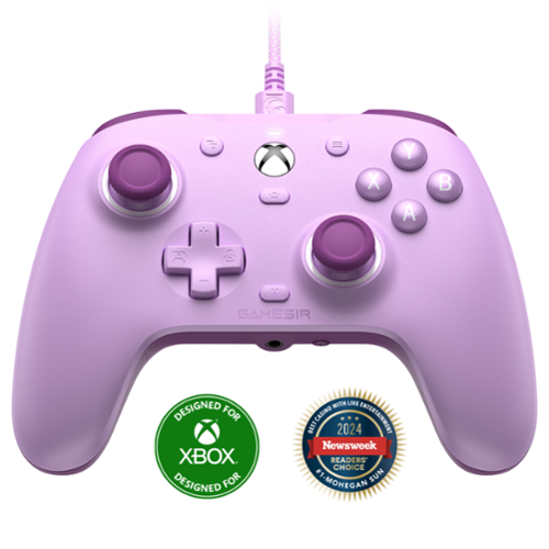 GameSir - G7 SE Wired Controller for Xbox Series X|S|One, Windows 10/11, Plug & Play with Hall Effect Joysticks & Trigger, 3.5mm - Purple-Front_Standard 