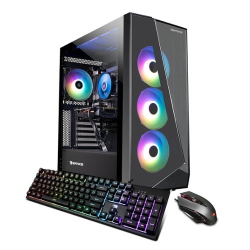 iBUYPOWER - Slate MR Gaming Desktop - AMD Ryzen 5 5600X - 16GB Memory - AMD Radeon RX 6600 XT 8GB - 480GB SSD + 1TB HDD - Black-Front_Standard 