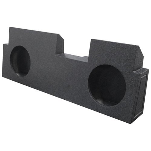 QPower - Dual 10" Subwoofer Enclosure for Jeep Gladiator (All Years) 2019-2026 - BED LINER BLACK-Front_Standard 