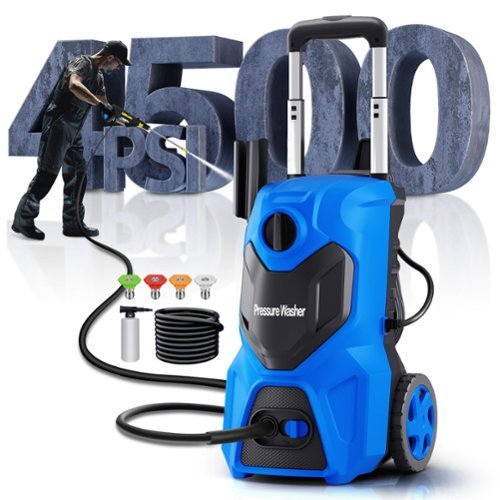 Sugift - 3300 PSI 2.0 GPM Electric Pressure Washer with Foam Cannon & Hose Reel - Blue-Front_Standard 