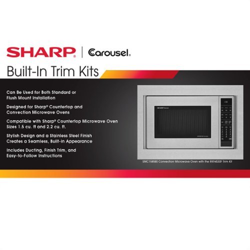 Sharp 27 in. Built In Microwave Trim Kit for the SMC2266HS Silver