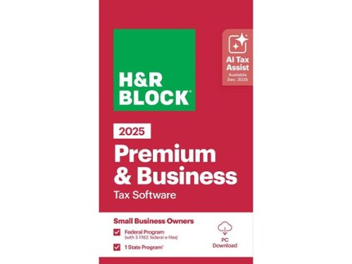 H&R Block - Tax Software Premium & Business 2025, PC Only [Key Card] - Windows-Front_Standard 