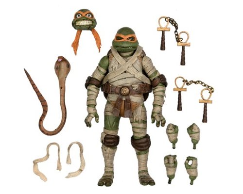  NECA - Universal Monsters/Teenage Mutant Ninja Turtles 7 Scale Action Figure - Michelangelo as The Mummy
