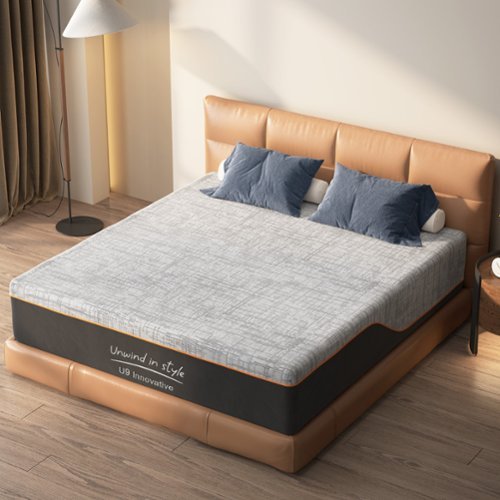 Glintex 14 Inch Queen Gel Memory Foam Mattress, Medium Firm