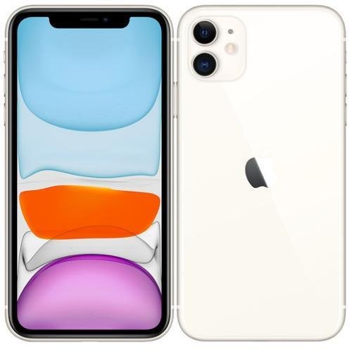 Apple - Refurbished Excellent - iPhone 11 A2111 (Fully Unlocked) 128GB w/ Pre-Installed Tempered Glass - White-Front_Standard 