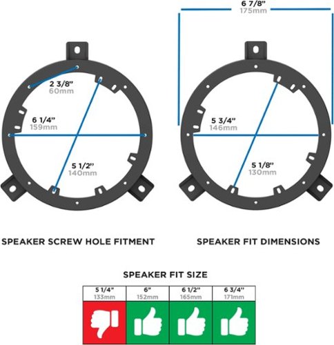 Metra Premium Speaker Adapter Plate for Select Saab Models 1994-2009 (2-Pack) - Black HOW TO BUY