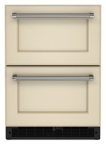 KitchenAid - 4.40 Cu. Ft. Built-In Mini Fridge with Double-Drawer Refrigerator - Custom Panel Ready-Front_Standard 