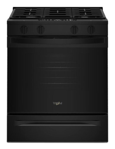 WHIRLPOOL - 5.0 CU. FT. FREESTANDING SLIDE-IN GAS RANGE WITH NO PREHEAT AND SLOW COOK MODES - BLACK