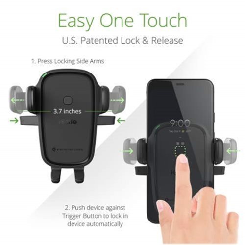 iOttie Easy One Touch 2 Wireless Fast Charge Universal Dash/Windshield Mount for Mobile Phones - Black WORLDWIDE DELIVERY