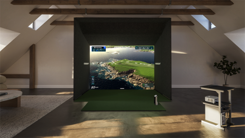 Foresight Sports - Complete Golf Sim Package w/ Quad-Max Launch Monitor, 12ft Frame, & Frame Extension Projector, Gaming PC, Screen, & Mat - White