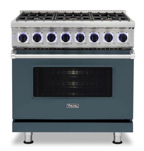 Viking - 36"W./24"D. Dual Fuel Sealed Burner Range-6 Burners-LP - Squall-Front_Standard 