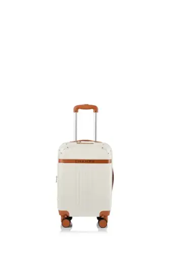 Front. Champs - Vintage Collection Expandable Spinner Carry-on - Ivory.