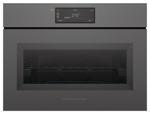 Fisher & Paykel - 24" 1.9 Cu Ft Built-in Combination Steam Single Oven, 6.8" Touchscreen - Compact - Handleless - Minimal Grey - Gray