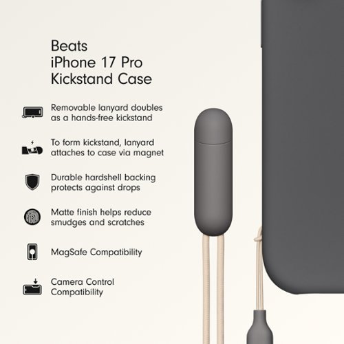 Beats iPhone 17 Pro Kickstand Case with MagSafe and Camera Control - Granite Gray HOW TO BUY