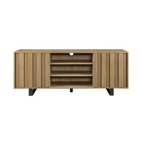 Modern Paneled-Door TV Cabinet for TVs up to 65”-Front_Standard 