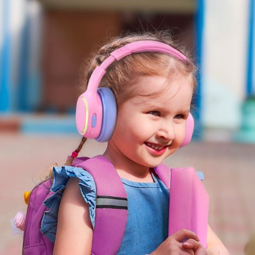Tronsmart KH03 Kids Headphones, Bluetooth Active Noise Cancelling Wireless Headsets 74/85/93dB Safe Volume LED Lights 70H Playtime - Princess Pink BUY IN HONG KONG