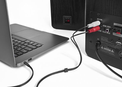 Insignia™ 6' 3.5 mm to Stereo Audio RCA Cable - Black WORLDWIDE DELIVERY