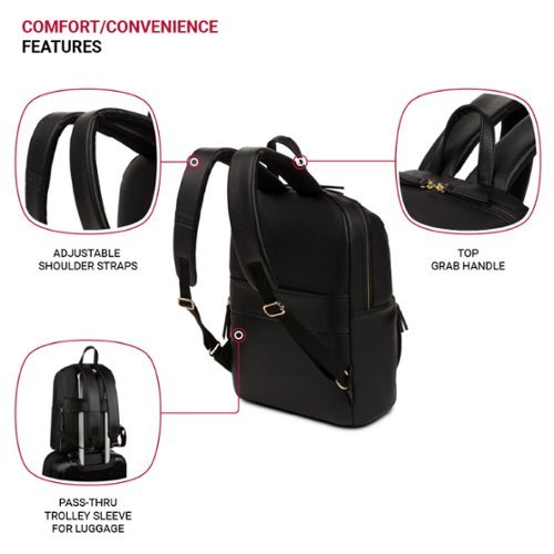 SwissGear Ladies Laptop Backpack - Black BUY IN SINGAPORE