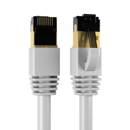 Cables Direct Online - Cat8 Ethernet Cable 25FT, 40Gbps High-Speed RJ45 Shielded Copper Cord for Router, PC & Gaming - Gray-Front_Standard 