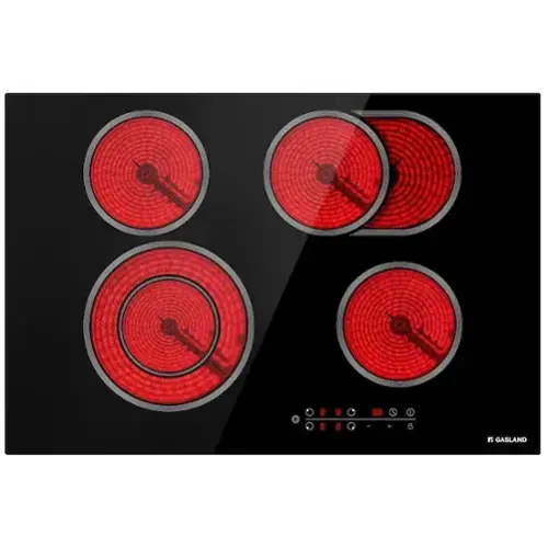 Front. GASLAND - 30 inches Radiant Electric Cooktop with 4-Elements - Black.