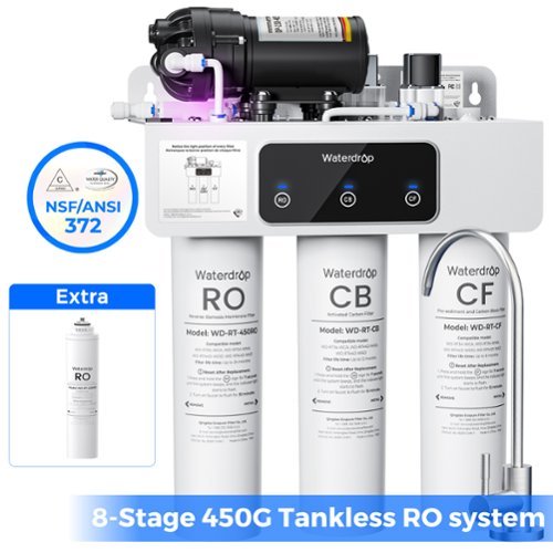 Waterdrop - WD-T3-C Reverse Osmosis Water Filter, extra RTRO Filter - White-Front_Standard 