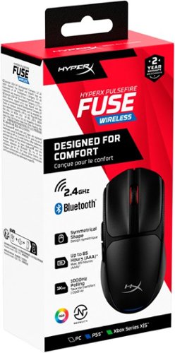 HyperX Pulsefire Fuse Lightweight Wireless Optical Gaming Mouse with RGB Lighting - Wireless - Black BUY IN QATAR