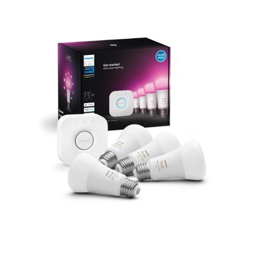 Philips Hue 75W A19 Starter Kit White and Color Ambiance 608983