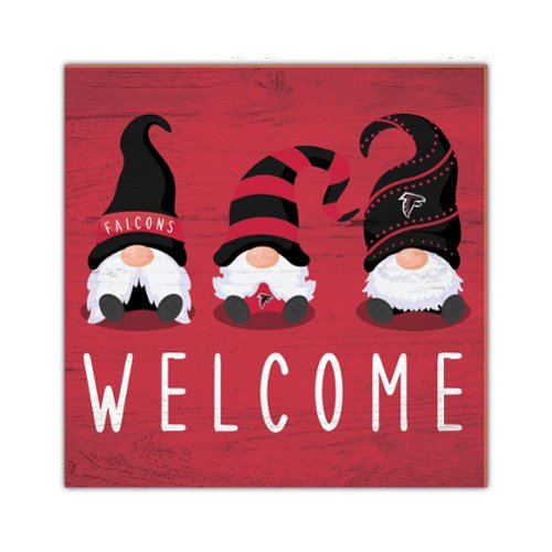 Fan Creations - Atlanta Falcons 10'' x 10'' Welcome Gnomes Sign - Multicolor-Front_Standard 