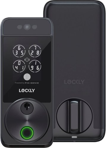 Lockly Visage Smart Lock Wi-Fi Deadbolt Keyway/Fingerprint/Facial Unlock - Matte Black - Matte Black BUY IN DUBAI