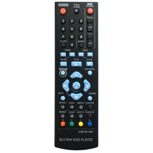 Home Collection - LG AKB73615801 Replacement Remote for BP200 / BP220 Blu-ray DVD Players-Front_Standard 