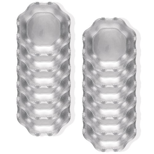 American Atelier - Baroque 13"D Chargers Plate Set of 12 - Silver-Front_Standard 