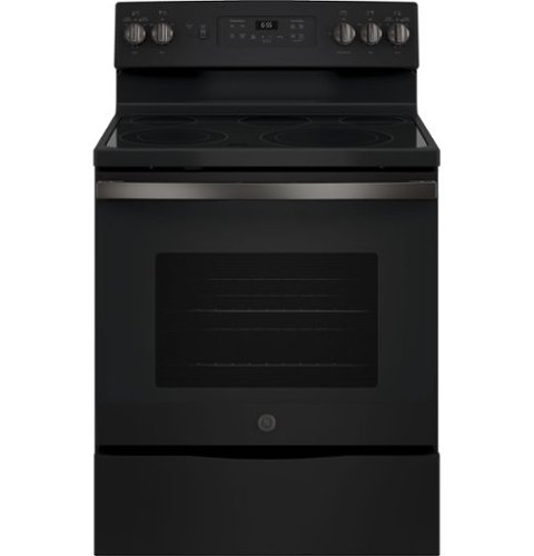 GE - 5.3 Cu. Ft. Freestanding Electric Convection Range with Self-Cleaning and No-Preheat Air Fry-Front_Standard 