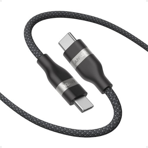 Anker - Nano USB C Cable Softline 240W Flexible Multi-Color Braided Cord - Black-Front_Standard 