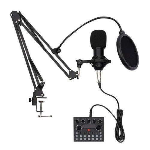 Stock Preferred - Home Studio Recording Kit with Music Mixer & Professional Headphones - Black-Front_Standard 