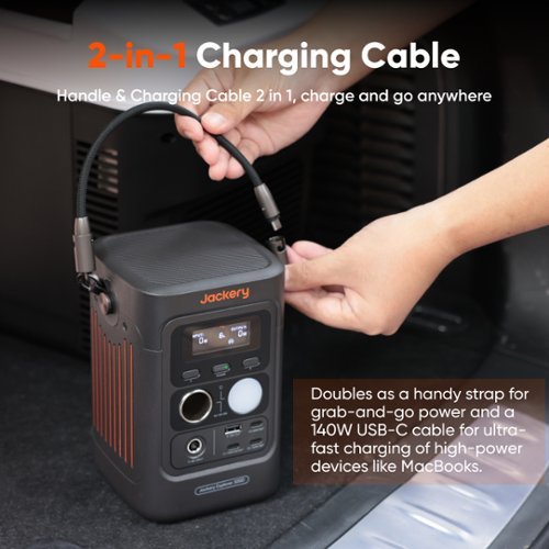 Jackery Explorer 300D (288Wh) Compact Portable Power Station for Everyday Devices and Outdoor Adventures (288 Wh Capacity) - Black GLOBAL SHIPPING