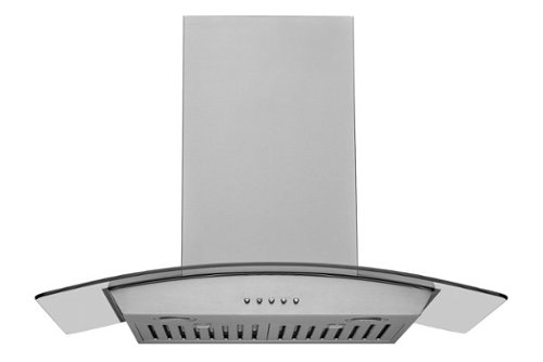 Hauslane - 30 inches - Convertible - Wall Range Hood - Silver-Front_Standard 