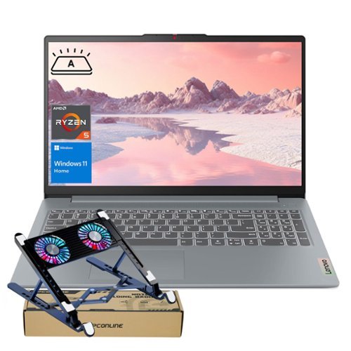  Lenovo - IdeaPad Slim 3 15.6&quot; FHD Laptop - AMD Ryzen 5 5625U - 16GB RAM - 1TB SSD - Numeric KP &amp; Backlit KB - PCO Laptop Cooler - Gray