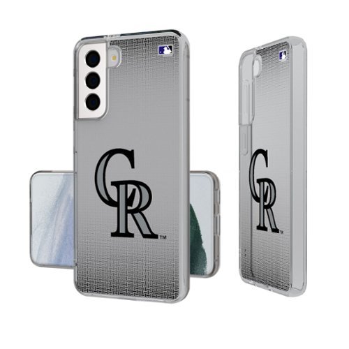 Keyscaper - MLB - Colorado Rockies Linen Logo Galaxy Clear Case - S24 - Multicolor-Front_Standard 