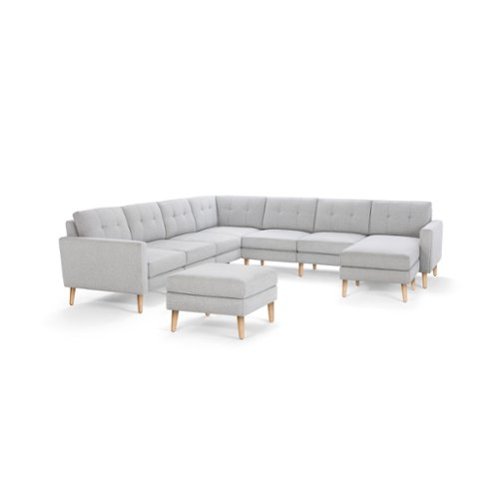 Burrow - Mid-Century Nomad 7-Seat Corner Sectional with Chaise and Ottoman