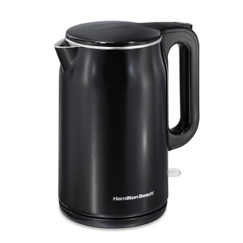 Hamilton Beach - 1.6 Liter Cool-Touch Kettle - Black-Front_Standard 