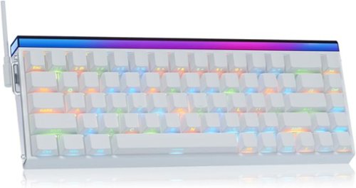 AULA - Hero68 HE 60-Key Wired Hall Effect Gaming Keyboard, RGB, Rapid Trigger and Response, Adjustable Actuation - White Pluto-Front_Standard 
