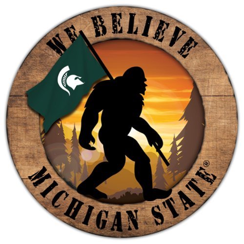 Fan Creations - Michigan State Spartans 12'' We Believe Bigfoot Circle Sign - Multicolor-Front_Standard 