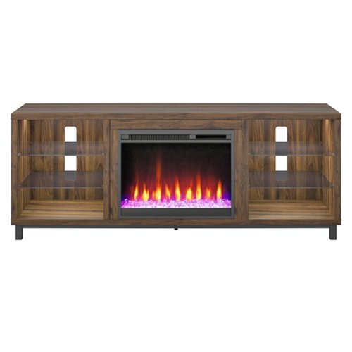 Lumina Deluxe Fireplace TV Stand (70”)-Front_Standard 